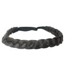 DIGUAN Synthetic Hair Braided Headband Classic Chunky Wide Plaited Braids Elastic Stretch Hairpiece Women Girl Beauty accessory  55g aHairBeauty (Dark Brown) - Buy Online on GoSupps.com