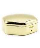 Gold Octagon Pocket Purse - Portable Travel Pill Box & Medicine Organizer with 3 Compartments - Ideal for International Shipping - Buy Online on GoSupps.com
