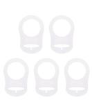 LLLucky 5Pcs Silicone Baby Dummy Pacifier Holder Clip Adapter Ring Button Style Pacifier Adapter for MAM Rings Transparent - Buy Online on GoSupps.com