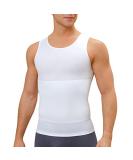 Mens Compression Shirt Slimming Body Shaper Vest Workout Tank Tops Abs Abdomen Undershirts X-Large White - Buy Online on GoSupps.com