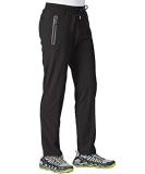 TBMPOY Men's Lightweight Hiking Travel Pants Breathable Athletic Fishing Active Joggers Zipper Pockets A1-black X-Large - Buy Online on GoSupps.com