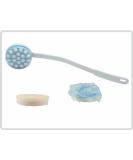 Cream Aid Set Das Profimodel - Light Blue Massage Scooter Bathing Sponge & Swimming Flower - Perfect Creaming Aid & Back Screamer for Relaxation - Buy Online on GoSupps.com