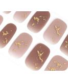 Danni & Toni half-hardened gel nail foils (flying clouds) Earth colors yellow-brown gold glitter glossy UV gel nail foil nail tick nail design nail foil self-adhesive wraps 28 sticker flying clouds-de - Buy Online on GoSupps.com
