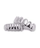 Shop-Story Hip Hop Grillz Tooth Set - Top & Bottom Universal Size - Easy Attach Silver Plastic - International Shipping Available - Buy Online on GoSupps.com