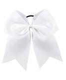 Kenz Laurenz White Cheer Bow - Perfect Gift for Girls and Women | Cheerleading Softball Team Bow with Ponytail Holder | Strong Hair Ties Bands Elastics - Buy Online on GoSupps.com