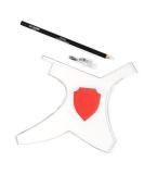 Asiaark ClearShaper - Beard Shaping Tool - 100% Clear & Many Styles - The Ultimate Beard Hair Lineup Guide Template for Men (Red) - Buy Online on GoSupps.com