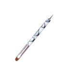 YIHUALE French Nail Brush 2 Way Gel Acrylic Kolinsky Brush with Dotting Tool - White/Black (16 pcs) - Buy Online on GoSupps.com