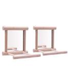 Hanging Bird Mirror Swing Toy - Interactive Play for Small Parrots & Birds - 2PCS - Buy Online on GoSupps.com