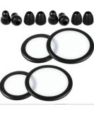 2 Sets Stethoscope Replacement Parts Adult and Pediatric Replacement Diaphragm and Silicone Stethoscope Ear Tips Accessories for Stethoscope (Black) - Buy Online on GoSupps.com