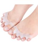 Toe Separators & Smoothers - 2 Pairs White for Hammer Toes Plantar Fasciitis Hallux Valgus & More - Buy Online on GoSupps.com