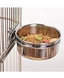 Old Tjikko Pet Feeder Water Cup 20oz - Stainless Steel Cage Coop Hook Bowl for Bird Hamster Small Animals - Buy Online on GoSupps.com