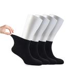 Cozyfeel Diabetic Socks Women - 4 Pairs Large Black Bamboo Ankle Socks for Neuropathy - Buy Online on GoSupps.com