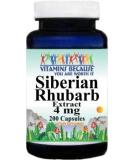 Siberian Rhubarb Extract 4mg 200 Capsules Vitamins Because - Buy Online on GoSupps.com