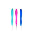 Colortrak Hair Highlighting Needles - Precision Metal Needles with Soft Gel Handles - 3 Pack in Teal, Fuchsia, and Blue - Buy Online on GoSupps.com