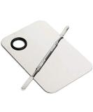 Stainless Steel Make-Up Artist Palette with Spatula for Foundation - Silver | TOY-STORE - International Shipping - Buy Online on GoSupps.com