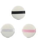 Shop 3-Piece Super Soft Velour Powder Puff Set - 2.16 Inch Facial Puffs with Ribbon (Random Colors) | International Shipping Available - Buy Online on GoSupps.com