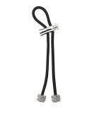 Pulleez Ponytail Holder  Silver Knot Metal Charm - Non-slip Black Elastic Hair Tie/Hair Jewelry   Adjustable  For Thick and Thin Hair  No Hair Breakage or Bumps  1pc - Buy Online on GoSupps.com