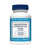 Vitamin Shoppe Magnesium Complex A.M 500MG - Supports Healthy Bones & Teeth (100 Tablets) - Buy Online on GoSupps.com