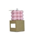 Buy Small Bubble Cube Candle - Pink Soy Wax Aromatherapy Scented Candle for Relaxation | Perfect Birthday Gift - 1PC - Buy Online on GoSupps.com