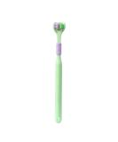 Buy Soft Hair Manual Toothbrush - 3-Piece Three-Sided & Tongue Scratcher - Ideal for Kids & Adults - Green - International Shipping Available - Buy Online on GoSupps.com