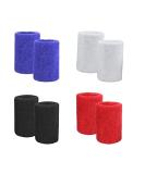 4 Pairs Cotton Terry Cloth Wrist Sweatbands | Sports Basketball Wristbands for Men & Women - Buy Online on GoSupps.com