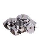 Piaopiaoniu 3-Piece Stainless Steel Nail Art Equipment Cups with Lids - Acrylic Liquid & Powder Holders for Nail Tools - Buy Online on GoSupps.com