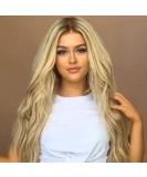 Shop Long Blonde Curly Synthetic Wigs for Women - Heat-Resistant & Perfect for Halloween Festivals & Cosplay - Buy Online on GoSupps.com
