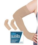 Doctor's Select Arm Protectors for Thin Skin and Bruising for Women and Men - 2 Pairs UPF 50 Sun Protection and Cooling Medium Beige - Buy Online on GoSupps.com