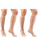 Truform Sheer Compression Stockings for Women - 15-20 mmHg Knee High Dot Pattern Nude Medium - Pack of 2 | International Shipping Available - Buy Online on GoSupps.com