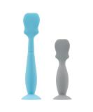 Silicone Baby Diaper Cream Brush Set for Newborn Grooming | Butt Paste Applicator for Infants | Big Blue + Small Grey - Buy Online on GoSupps.com