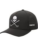 SHANKITGOLF Skull and Crossbones Golf Hat Adjustable Skull Fun Funny Golf Hat Men Black Gray White - Buy Online on GoSupps.com