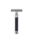 Edwin Jagger Double Edge Safety Razor - Long Handle Black Octagonal for a Close Shave | International Shipping Available - Buy Online on GoSupps.com