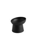 Small Ceramic Raised Cat Bowls - Tilted & Elevated for Stress-Free Feeding - Backflow Prevention - Dishwasher & Microwave Safe - Lead & Cadmium Free - Black - Buy Online on GoSupps.com
