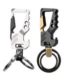 Exsun Carabiner Keychain Set with Bottle Opener - Gold & Silver | Key Chains for Men and Women - Buy Online on GoSupps.com