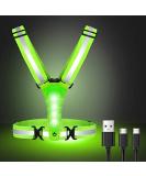 ConKrian LED Reflective Vest - USB Rechargeable Safety Gear for Night Running - Green - Buy Online on GoSupps.com