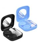 Cozlly Contact Lens Container Set - 2 Piece Travel Case & Cleaner | Portable Blue & Black Lenses Storage - Buy Online on GoSupps.com
