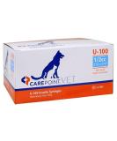 CarePoint Vet U-100 Insulin Syringe 1/2cc 31G x 5/16 - 100 Pack | Best Price for Pet Diabetes Supplies - Buy Online on GoSupps.com
