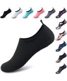 Deevike Barefoot Water Shoes for Women and Men - Quick-Dry Aqua Socks for Beach, Swim, Surf, Yoga - Size 9-10 Women/7.5-8.5 Men - Black - Buy Online on GoSupps.com