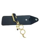 Premium Stainless Steel Double Ring Barber Shaving Razor - Safe & Stylish Beard Trimmer for Men & Women - Black & Gold with Pouch | International Shipping Available - Buy Online on GoSupps.com