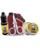 Mousetache Growing Kit in a Bag - Beard Oil Mustache Wax Pocket Beard Comb Mini Scissors in Drawstring Bag (Lemongrass) - Buy Online on GoSupps.com
