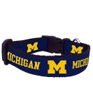 NCAA Michigan Wolverines Collegiate Dog Collar - Medium | Officially Licensed Pet Gear - Buy Online on GoSupps.com