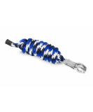 Connection Trick for Horses & Ponies - 2m Hard PP Rope with Classic Carabiner Hook (Royal Blue Marine White) - Panic Hooks - Buy Online on GoSupps.com
