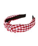 Axy Vintage Look Checkered Headband | Stylish Red-White Headband for Women | Fashion Hair Accessories HR34K - Buy Online on GoSupps.com