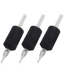 20PCS Tatmax 1 Inch Disposable Black Silicone Clear Tips - 9 Round Diamond Flat Tubes - Buy Online on GoSupps.com