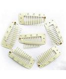 AKOAK 20 Pcs 3.6cm Beige Metal Snap Comb Wig Clips for Hair Extension - Buy Online on GoSupps.com