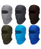 6 Pcs Winter Windproof Face Balaclava Cover UV Protection for Outdoor Sports in Coffee, Dark Grey, Army Green, Royal Blue, Light Grey, Sky Blue, Ice Silk - Buy Online on GoSupps.com