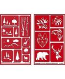 Reusable Self-Stick Glass Etching Stencil Bundle - Landscapes & Wild Animals (2 Sets) - Buy Online on GoSupps.com