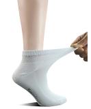 Yomandamor Women's 5 Pairs Non-Binding Cotton Ankle Diabetic/Dress Socks with Seamless Toe and Cushion Sole 9-11 5 Pairs Solid White - Buy Online on GoSupps.com