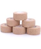 Self-Adhesive Cohesive Wrap Bandage - Flexible Stretch Tape for Athletic Support & First Aid - 6 Packs 1" x 5 Yards - Ideal for Wrist & Ankle Sprains - Buy Online on GoSupps.com