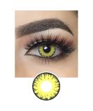 Howwo 2pcs Halloween Contact Lenses - Luminated Color Series for Anime Eyes | Yellow Cosplay Contacts (0.00 Diopters) - Shop Internationally - Buy Online on GoSupps.com
